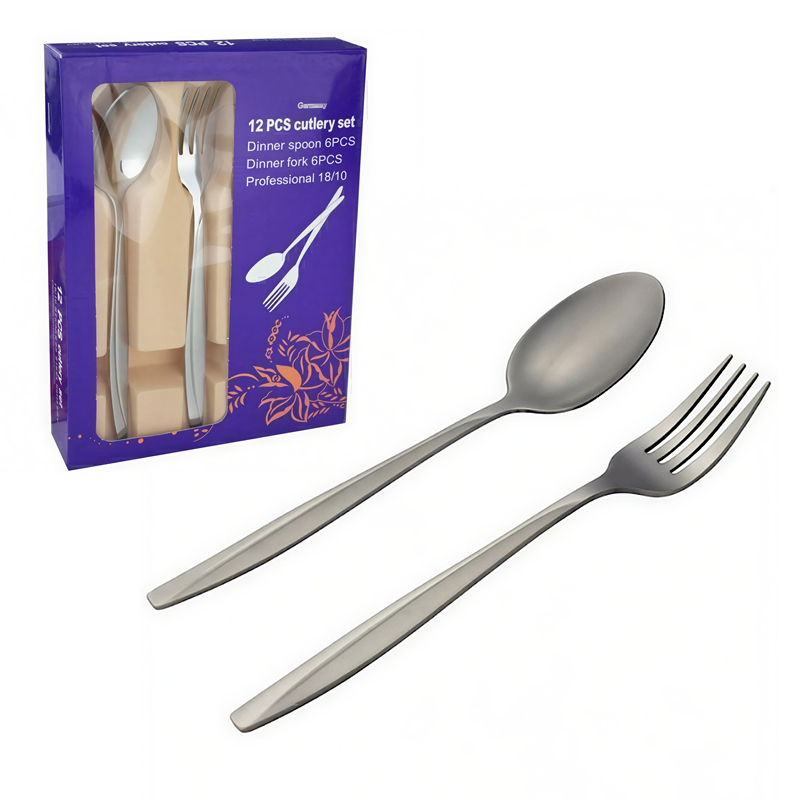 ست قاشق و چنگال Unique مدل استیل بسته 12 عددی