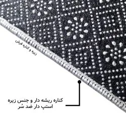 فرشینه مخمل ترک طرح گل بهاری سبز کد M107